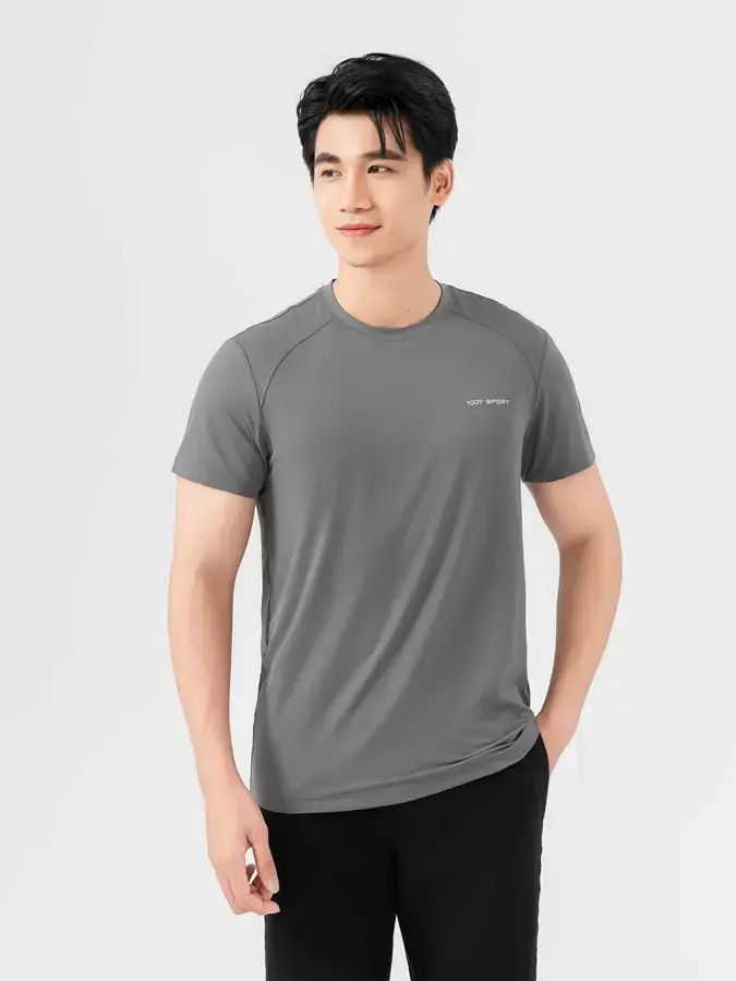 T-shirt Thể Thao Nam Chần Chỉ - Xám - M