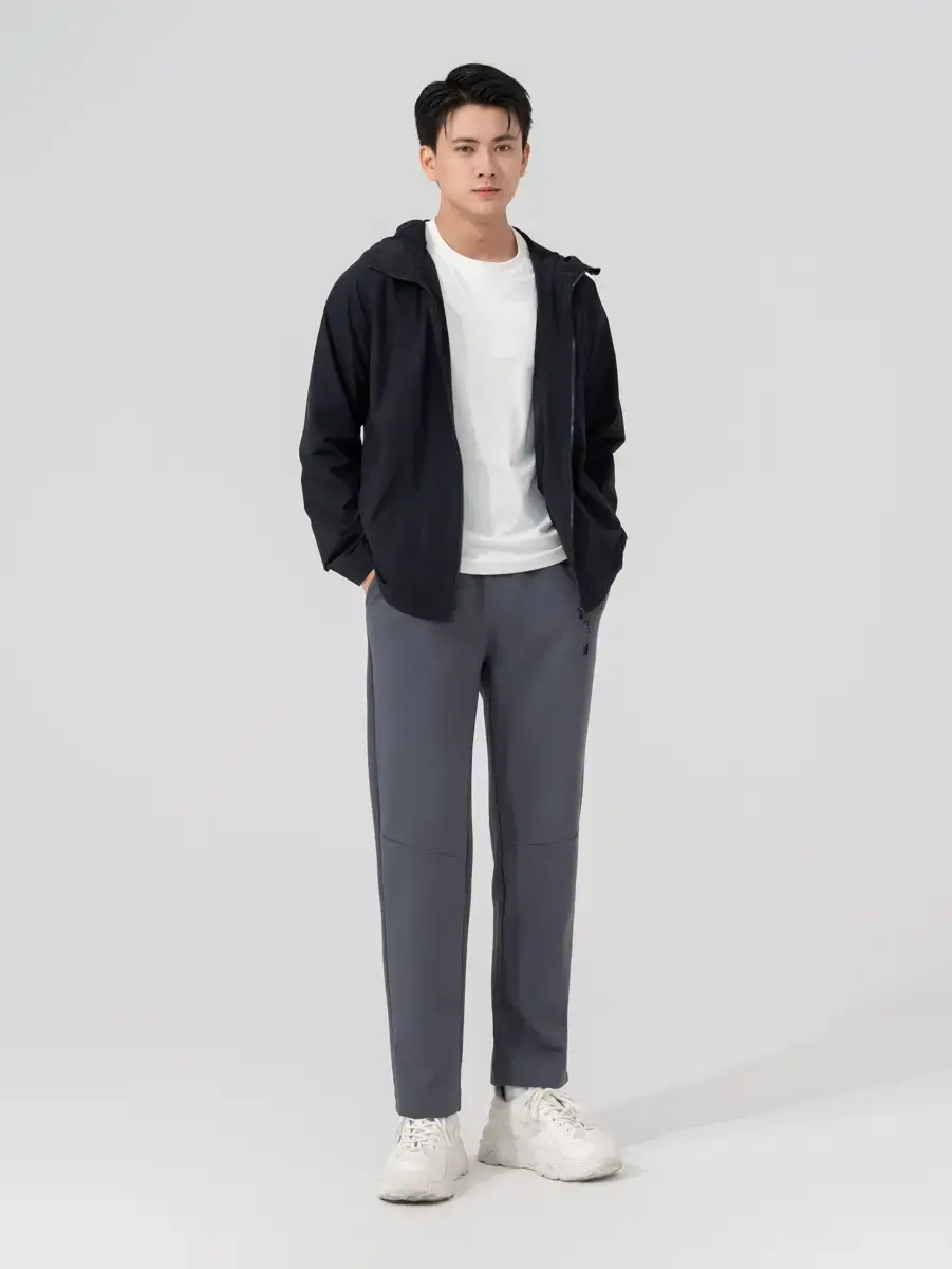 Quần Nỉ Thể Thao Nam In Sườn - Xám đậm - 29