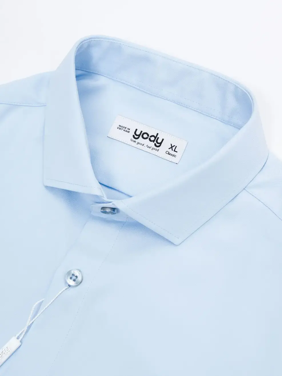 Sơ mi nano cộc tay quốc dân - Xanh nhạt - M