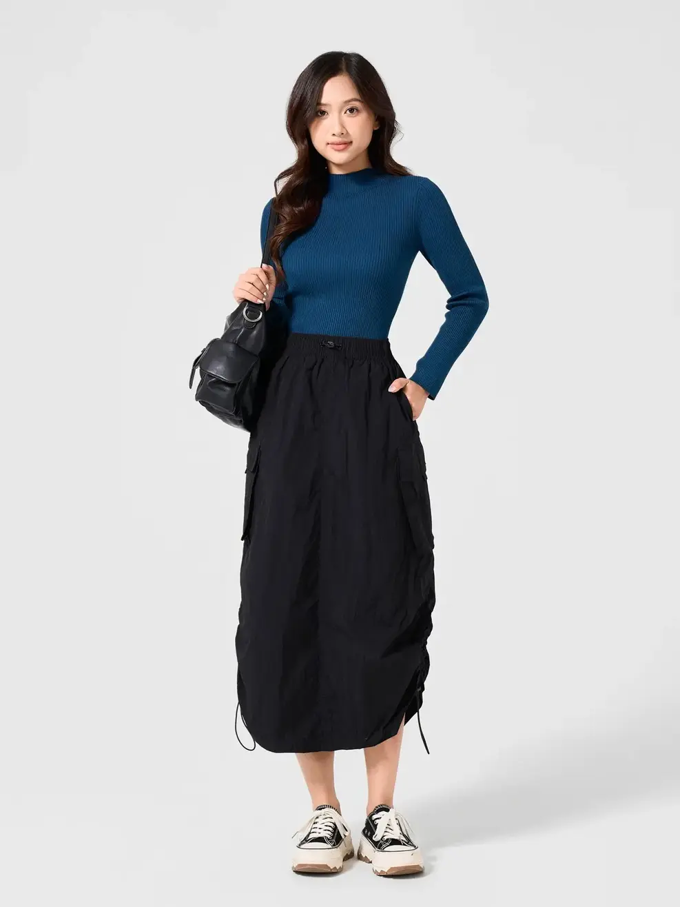 Áo Len Nữ Cổ Liền - Xanh cổ vịt - S