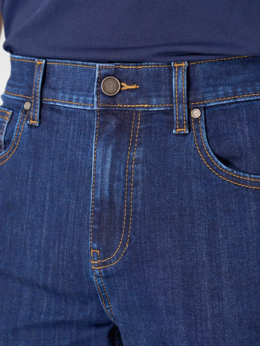 Quần Jeans Nam Regular Scafe Thêu Túi - Xanh đậm - 28