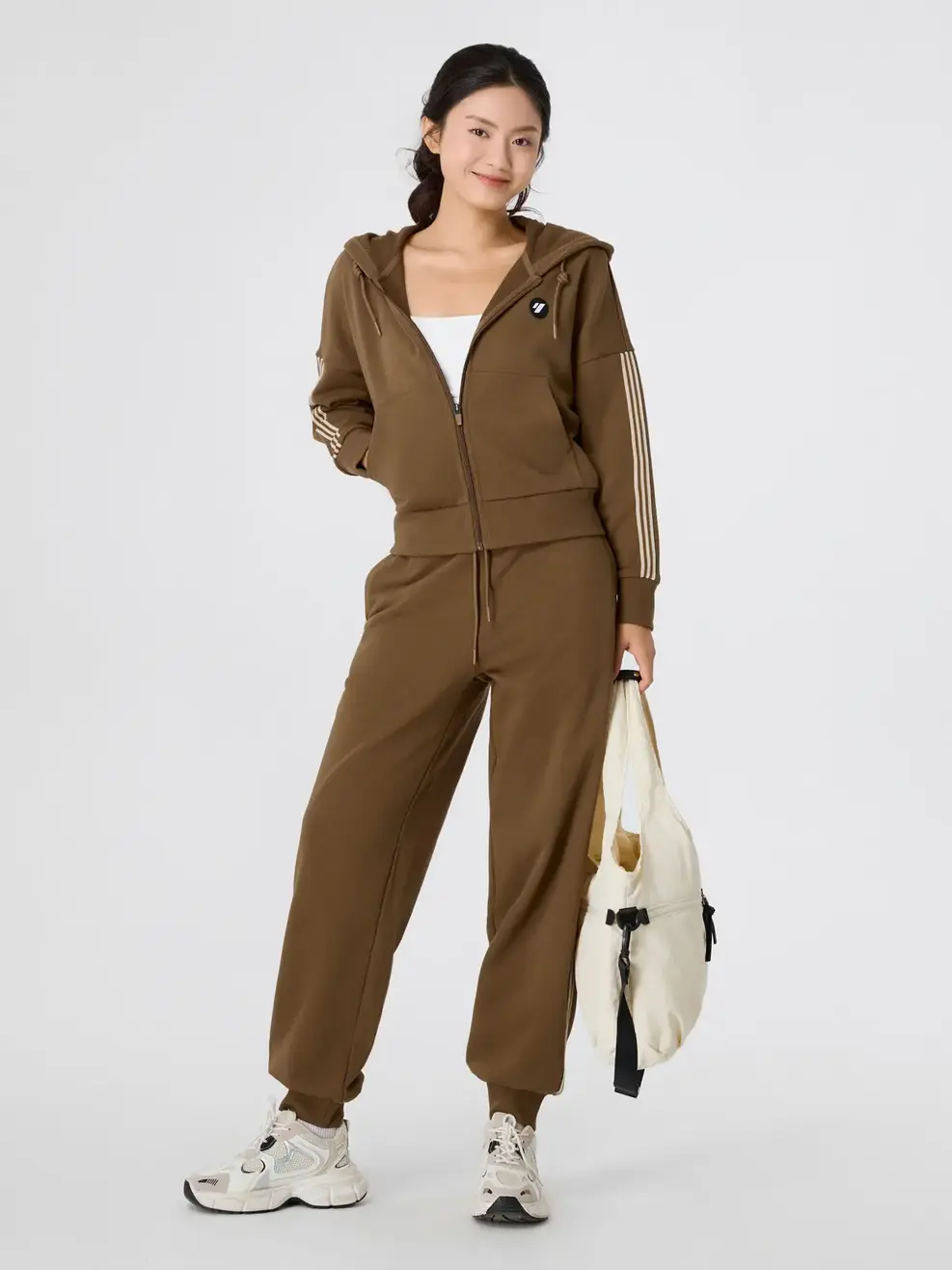 Bộ Đồ Phối Dây Dệt Năng Động - NÂU 104 - S