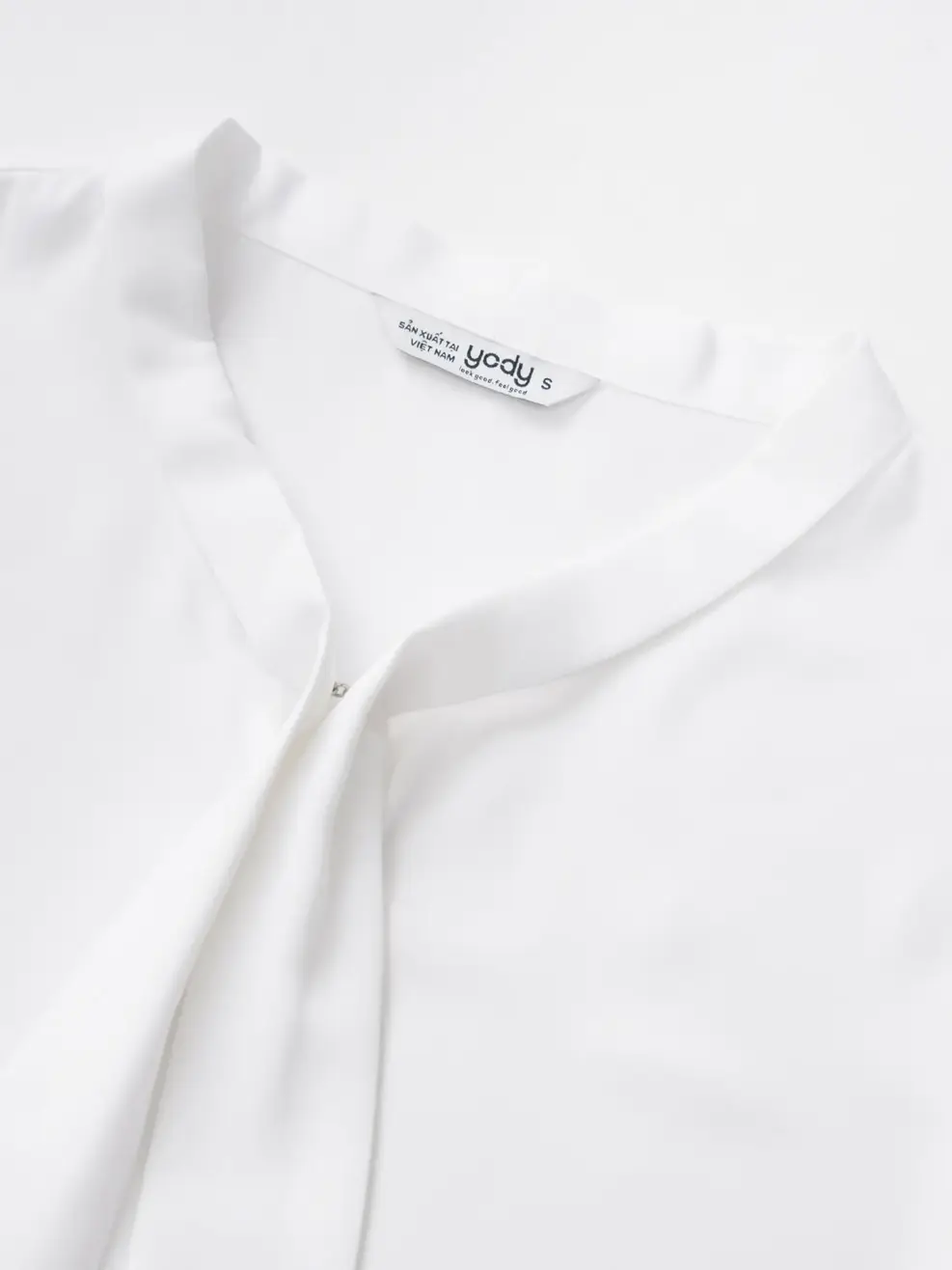 Áo Sơ Mi Tay Dài Nữ Cổ Tai Cài Trai - Trắng - M