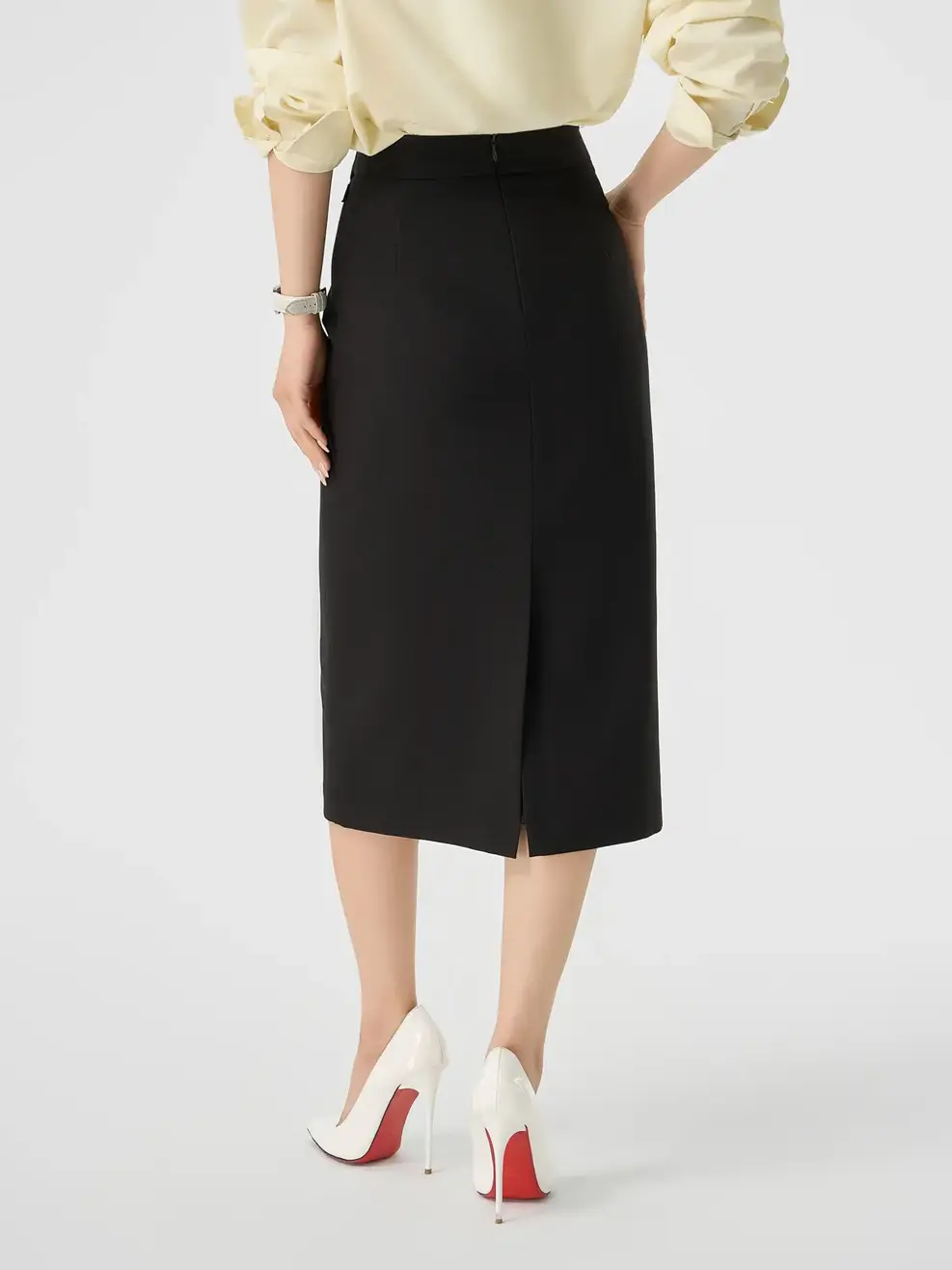 Chân Váy Bút Chì Vạt Đai Chéo (CVN7116) - Đen 001 - S