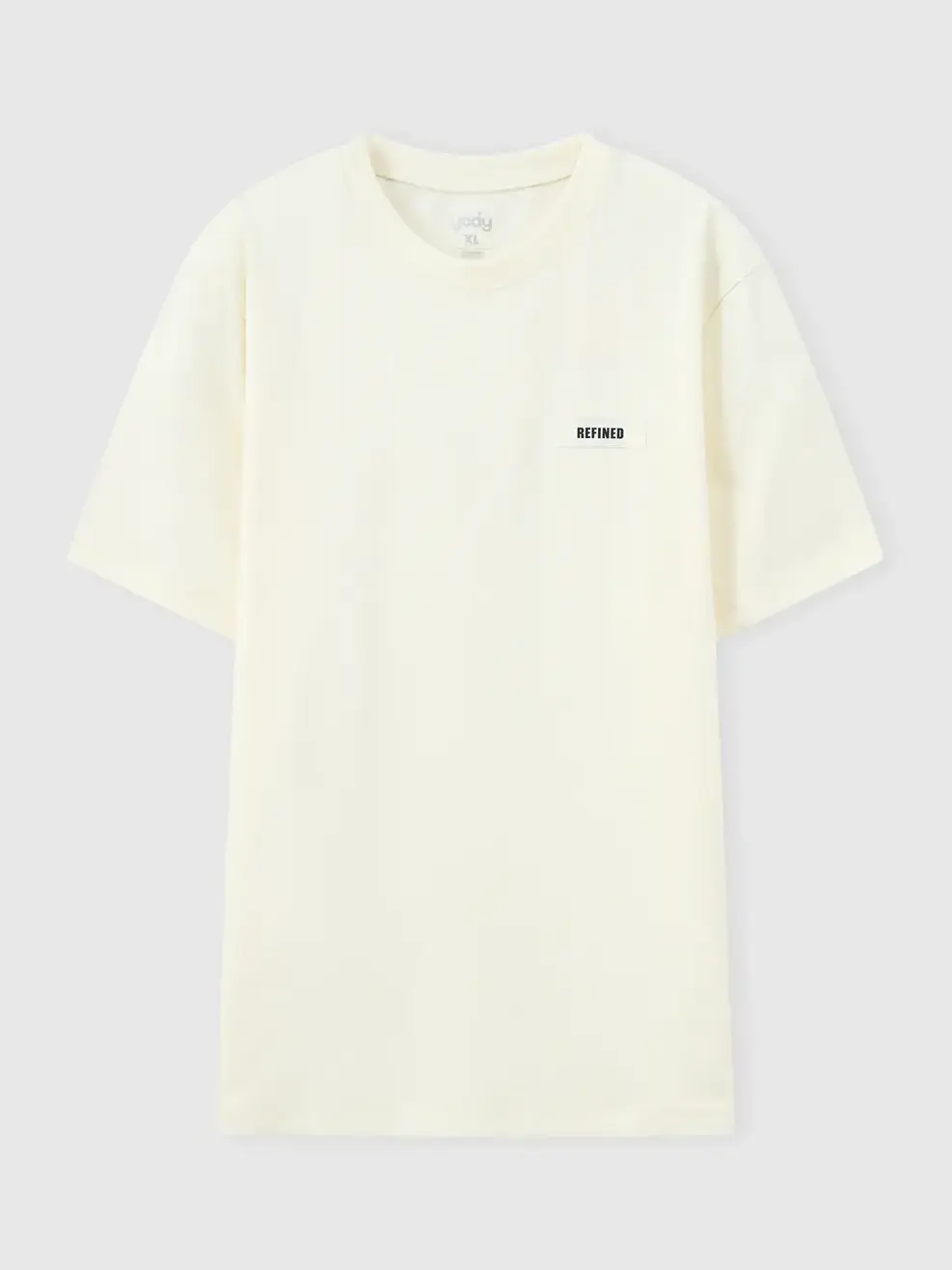 Áo Phông Nam Regular Mác Dệt in Chữ Ngực - Be 086 - M