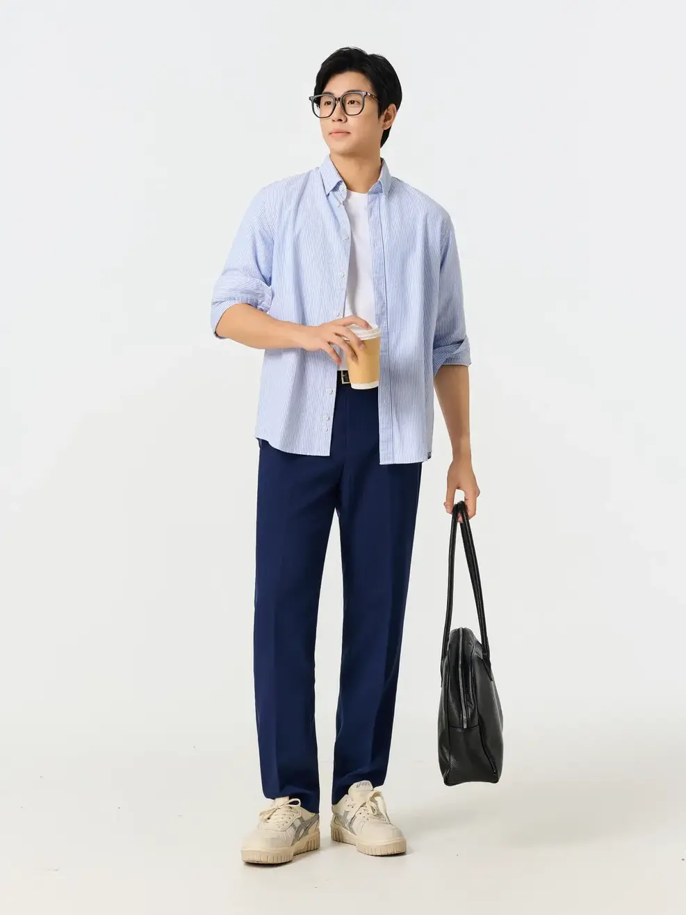 Áo Sơ-mi nam oxford kẻ sọc - Kẻ xanh da trời 180 - M