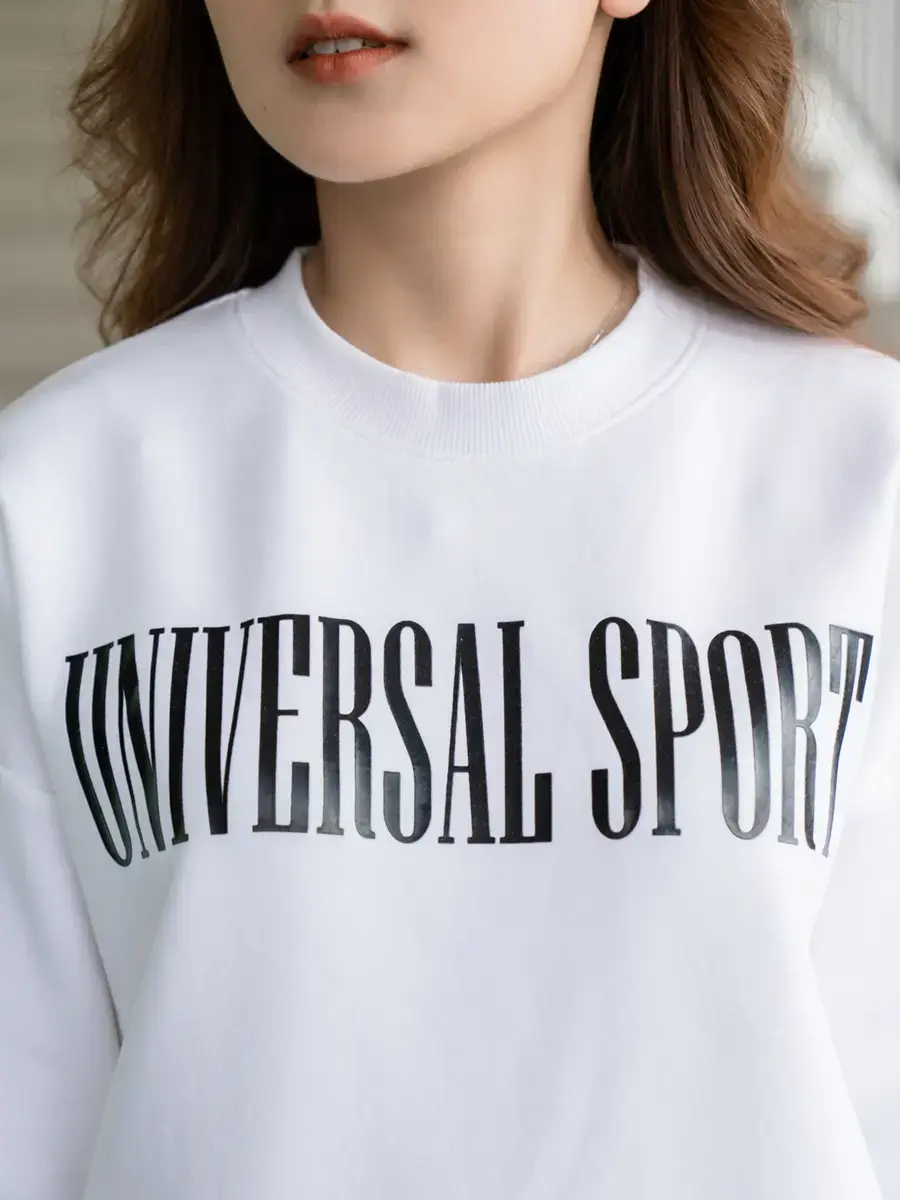 BỘ ĐÔNG NỮ CHẤT NỈ UNIVERSAL SPORT - Trắng - S