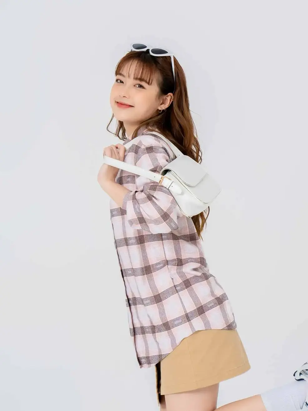 Áo sơ mi dài tay nữ cafe logo Yody - Hồng - S