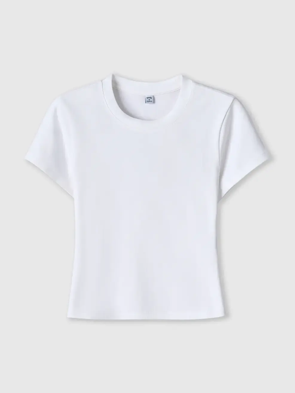 Áo Phông Nữ Slimfit Thun Rib Coton Mềm - Trắng 001 - S
