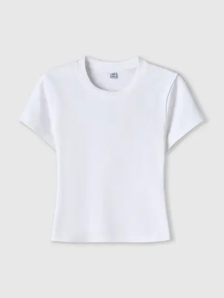 Áo Phông Nữ Slimfit Thun Rib Coton Mềm