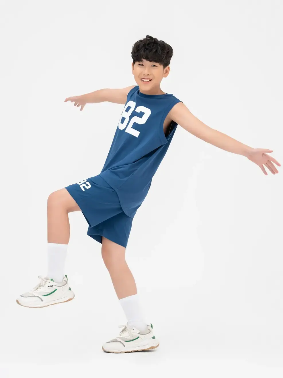 Đồ Bộ Kid Lớn Ba Lỗ In 82 - Xanh đậm - 10