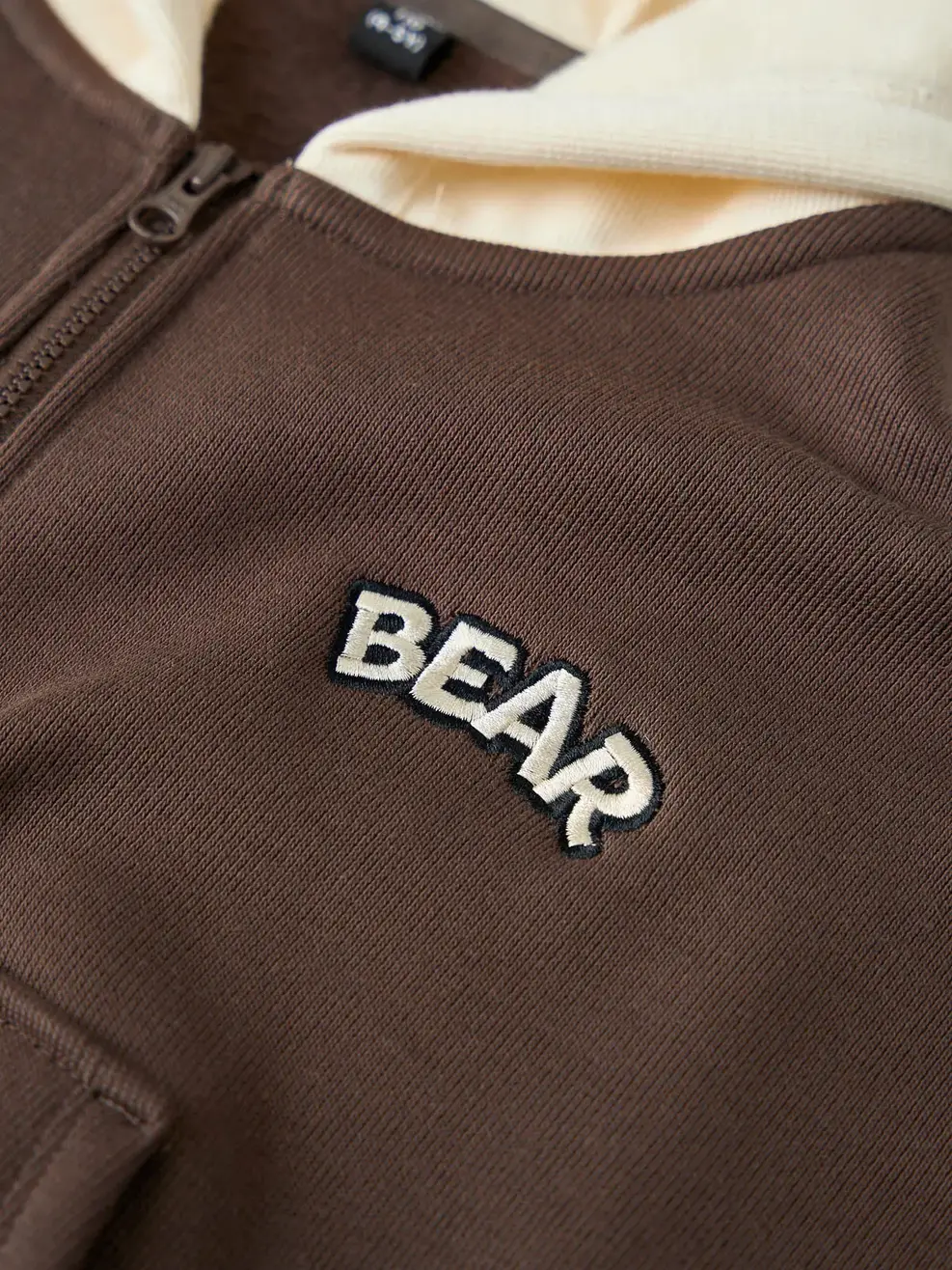 Áo Nỉ Mũ Kéo Khoá Bear - NÂU 093 - 104