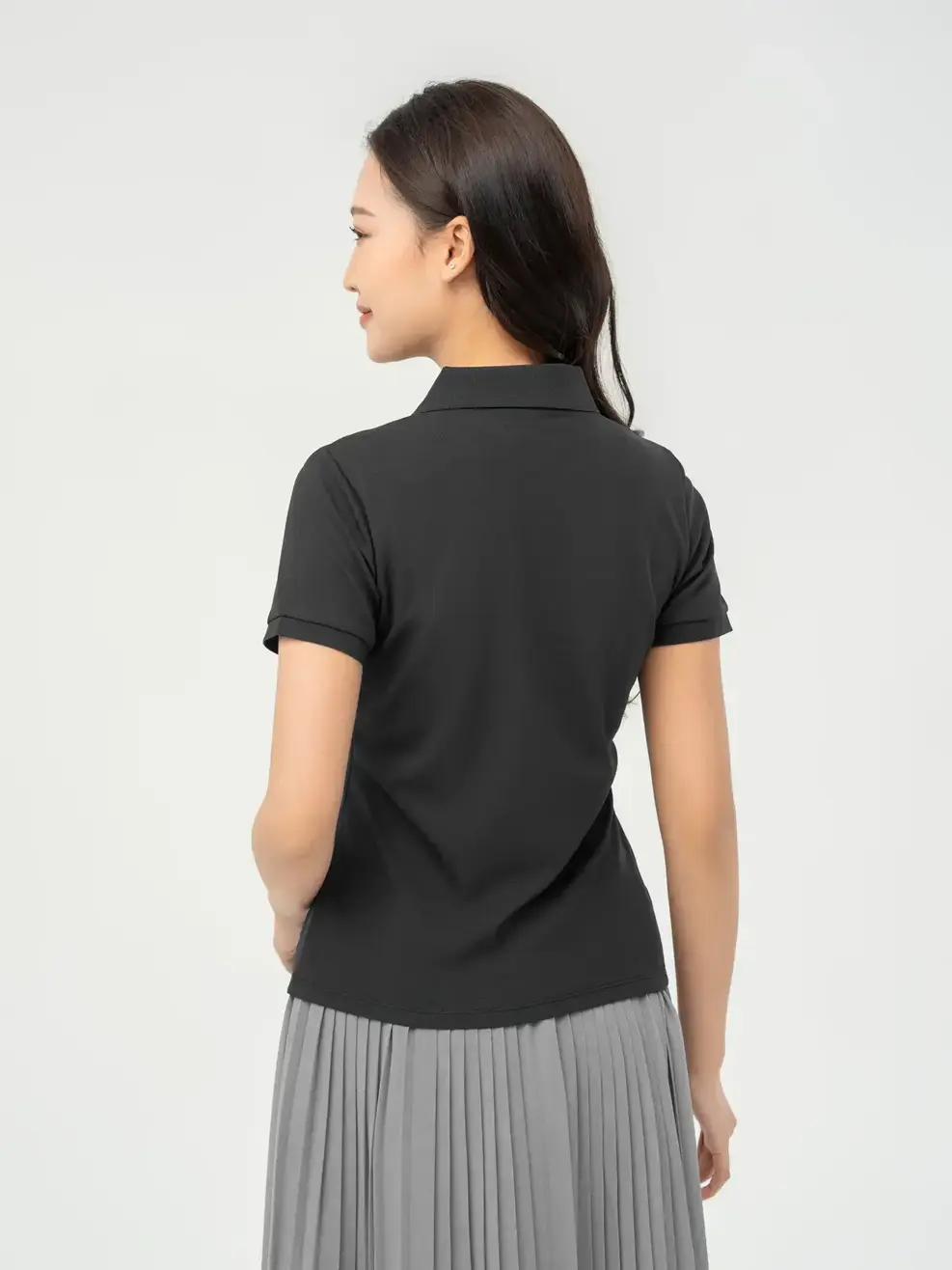 Áo Polo Nữ Cafe Dệt Tổ Ong Basic-APN6254 - Đen 001 - S