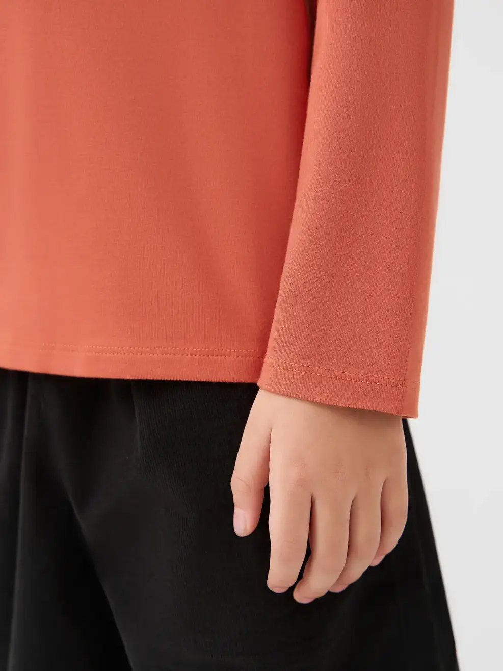 Áo Phông Dài Tay Giữ Nhiệt Bamboo - Màu cam 017 - 104