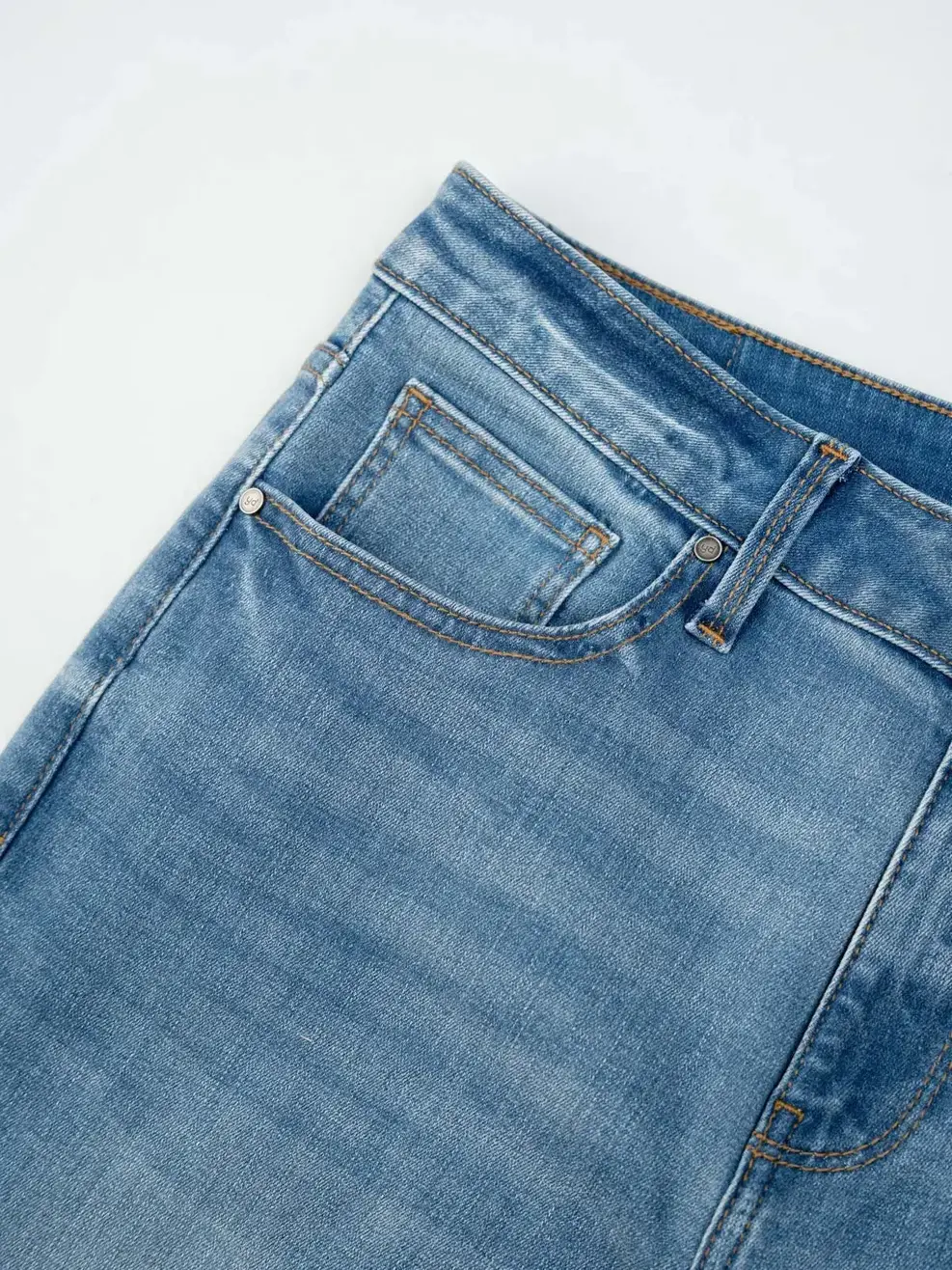 Quần Jeans Nam Slim Fit Poly Indigo ( QJM7057 ) - Màu chàm 002 - 28