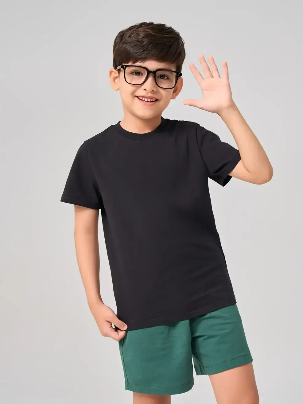 Áo Phông cơ bản - Đen 001 - 116