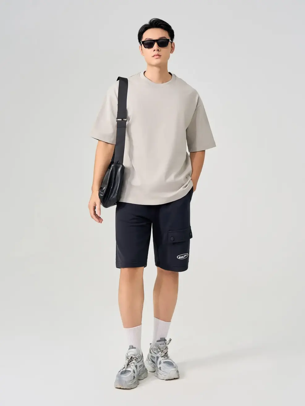 T-shirt Nam Relax Can Chỉ - Ghi nhạt - M