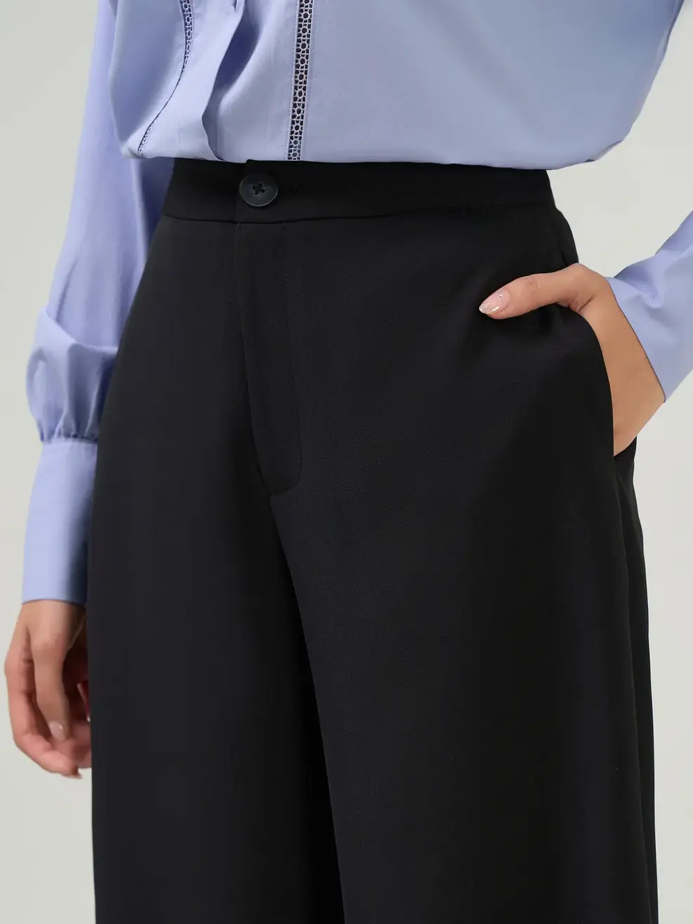 Quần Dài Wide Leg - Đen 001 - M