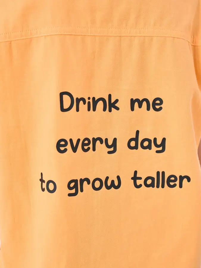 Sơ Mi Kid In Hình Tay Liền - Cam - 4-5