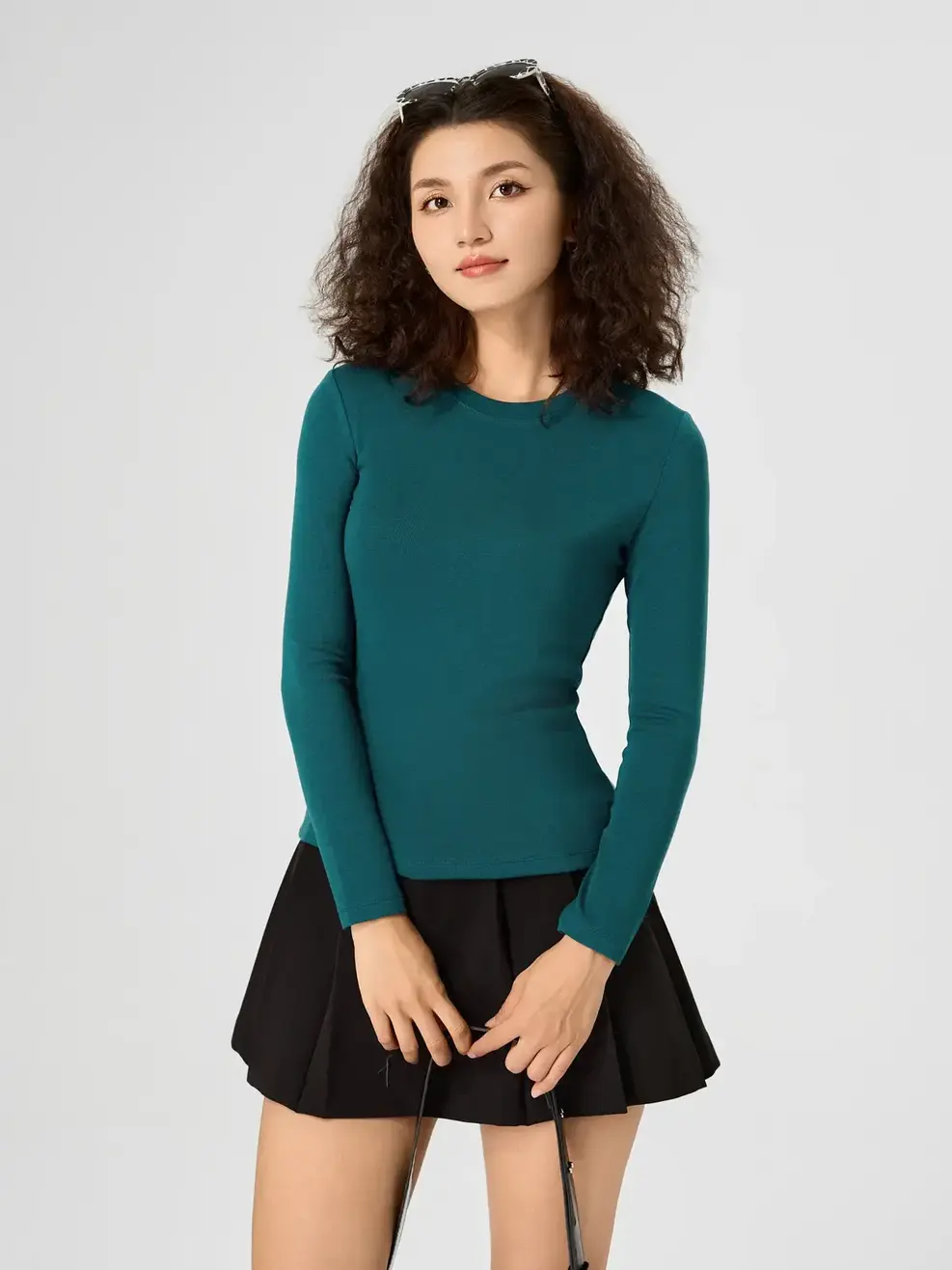 Áo Body Giữ Nhiệt Nữ Cổ Tròn(atn7006) -  Xanh Ngọc 083 - S
