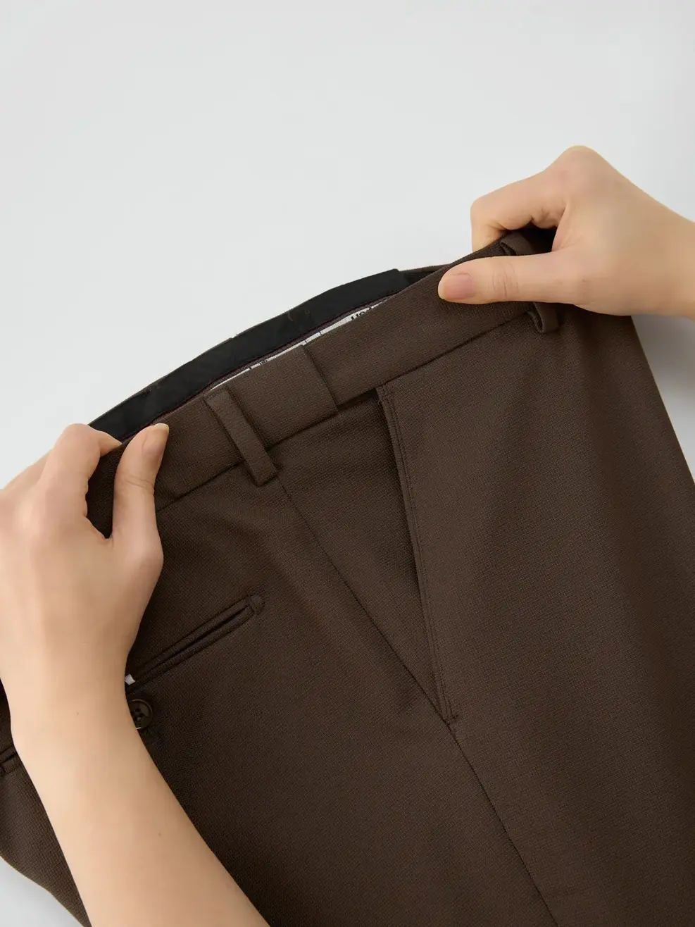 Quần Âu Nam Classic Cạp Di Động - Nâu đậm - 29