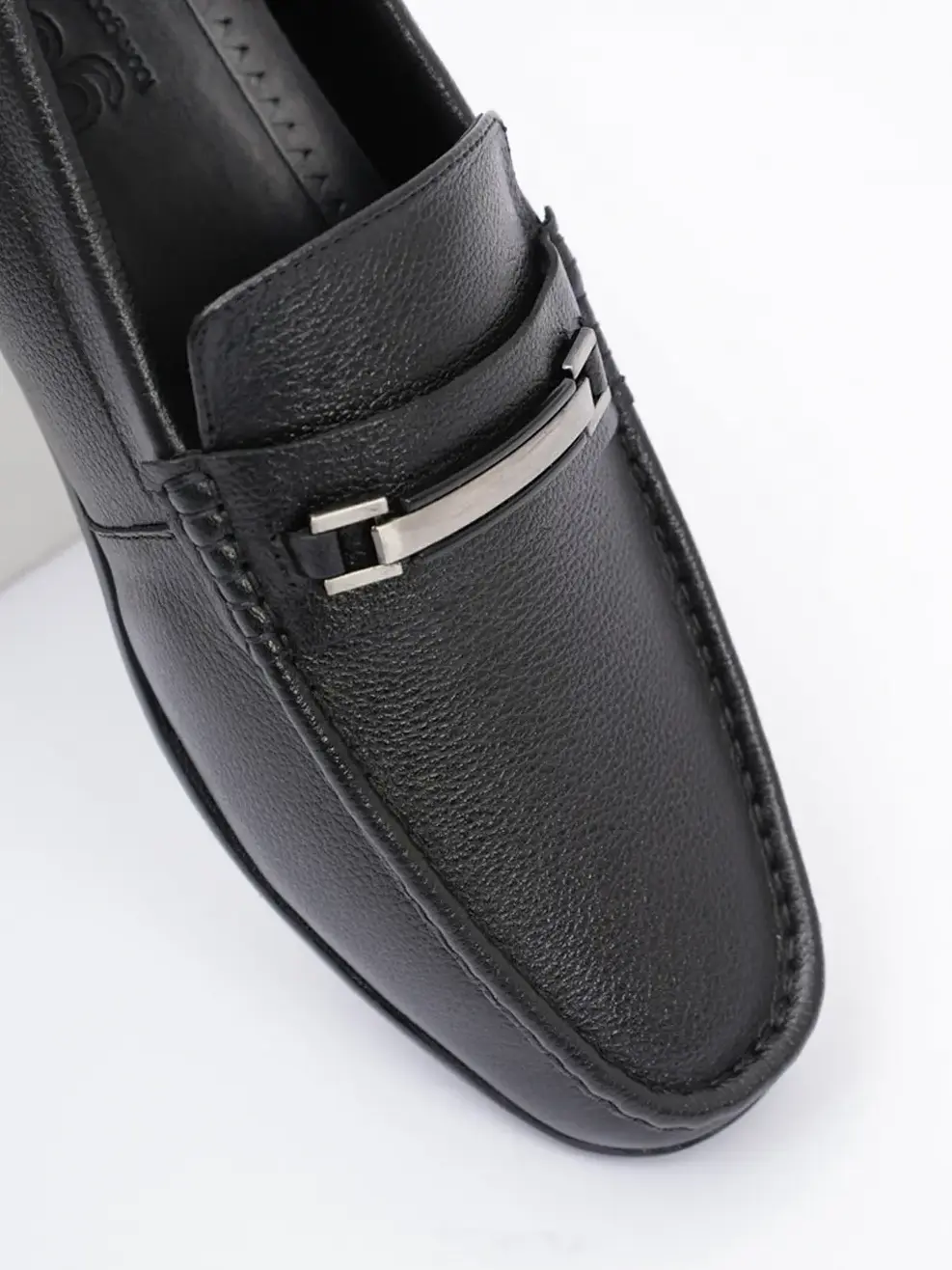 Giày nam moccasin da mill đai khóa - Đen - 42