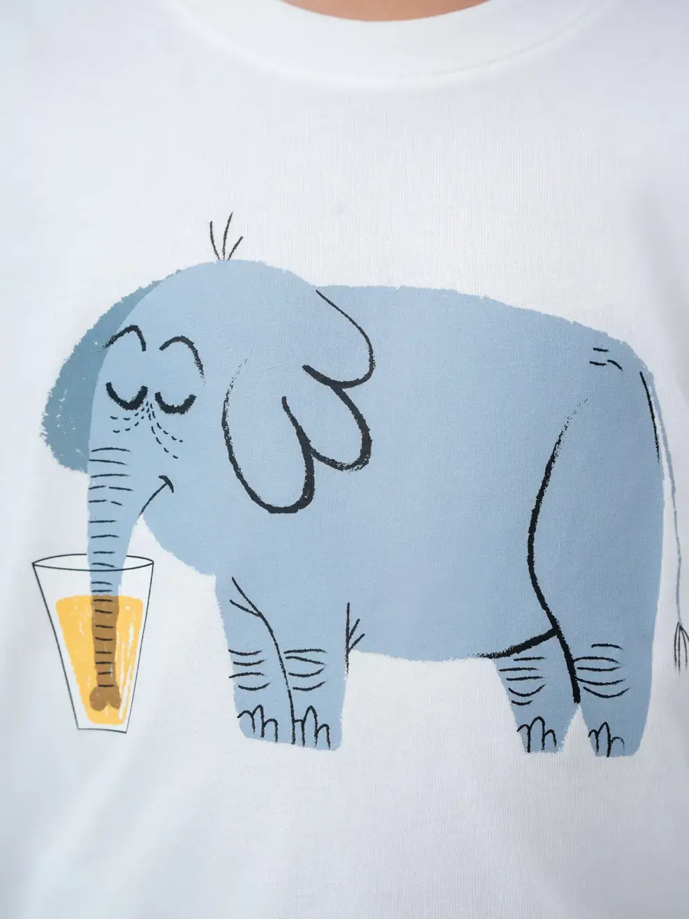 T-shirt Kid In Chú Voi Cotton Usa - Trắng 1 - 2