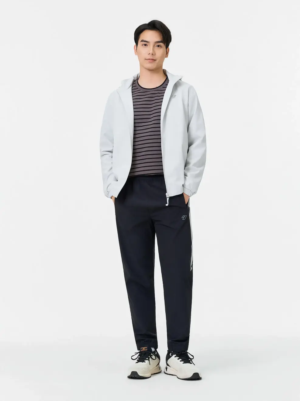 Quần Gió Thể Thao Jogger Phối Sườn - ĐEN 002 - 29