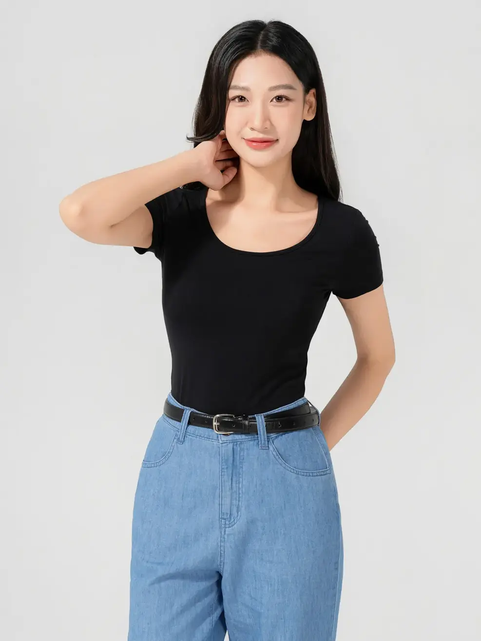Áo Phông Nữ Cổ Rộng (tsn7299) - Đen 010 - S