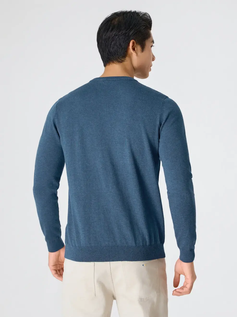 Áo Len Regular Cổ Tròn Mỏng Cơ Bản - Xanh ngọc 050 - XL