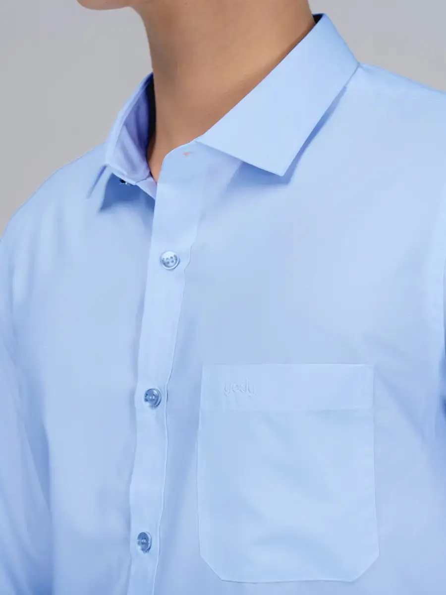 Sơ mi nam dài tay túi ngực 3M - Xanh nhạt - M