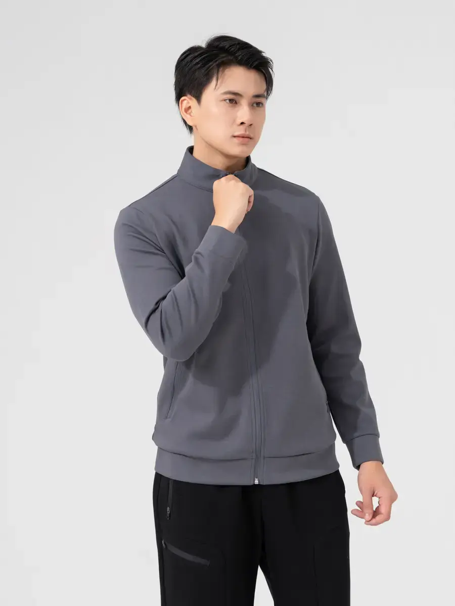 Áo Khoác Nỉ Thể Thao Nam Performance - Xám đậm - M