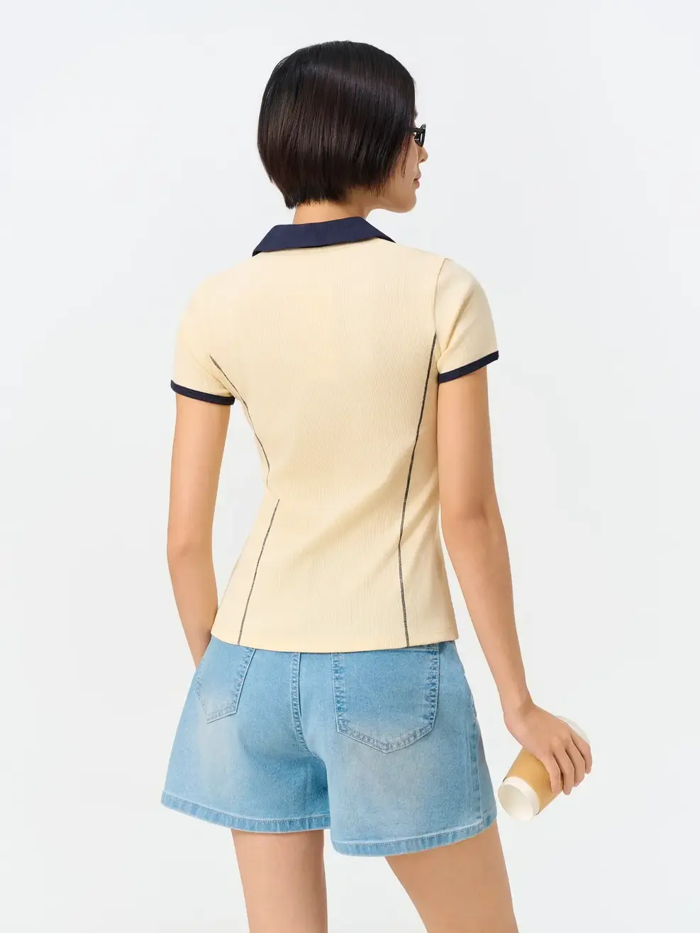 Áo Polo Nữ Diễu Chỉ Phối Màu - BE 039 - S