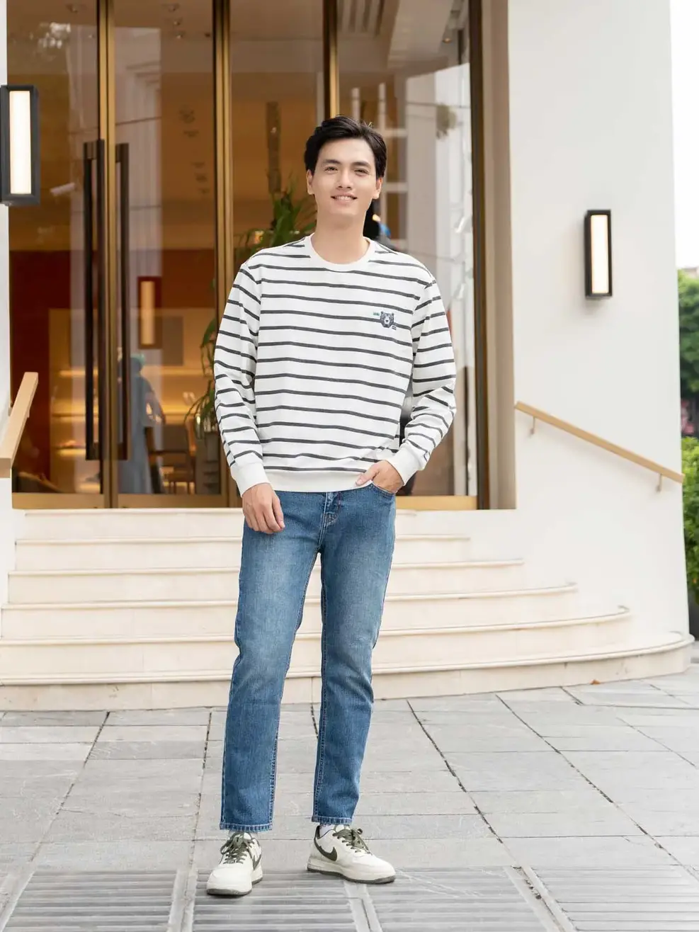 Quần Jeans Nam Slim Cotton Usa Co Giãn 85 - Xanh - 28