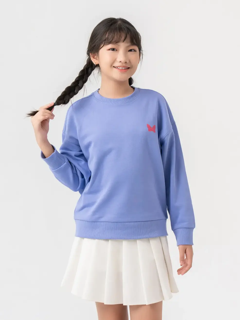 Áo Dài Tay Kid Happy Face Minnie - Tím - 10