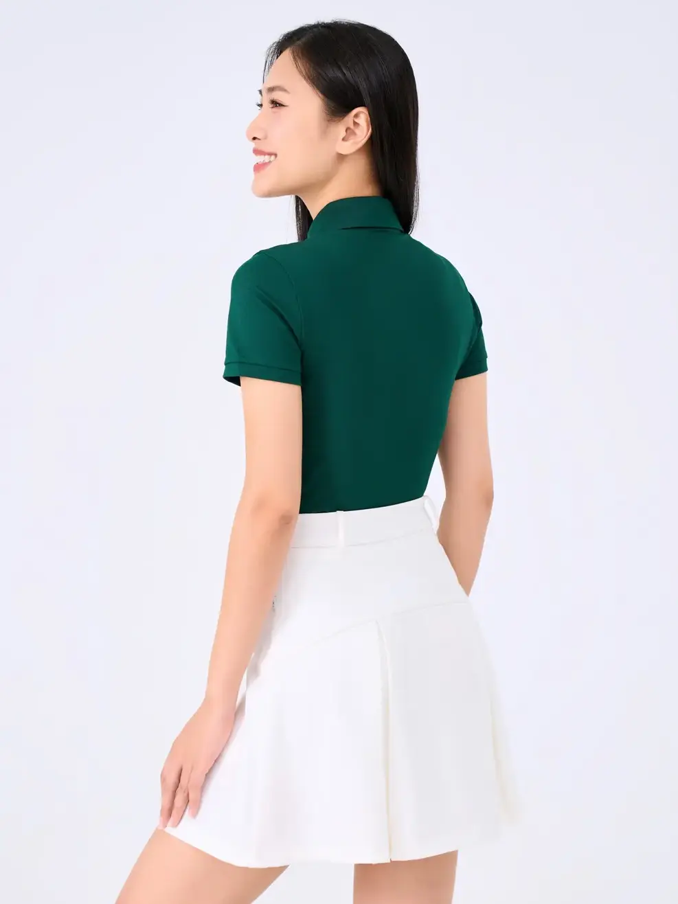 Polo Nữ Gia Đình - Xanh rêu - S