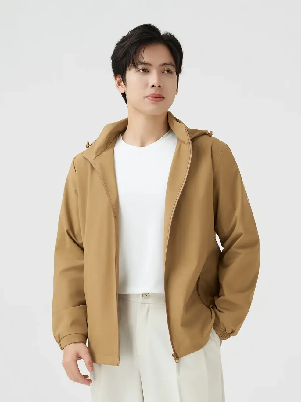 Áo Khoác Gió Nam Basic - Nâu 218 - M