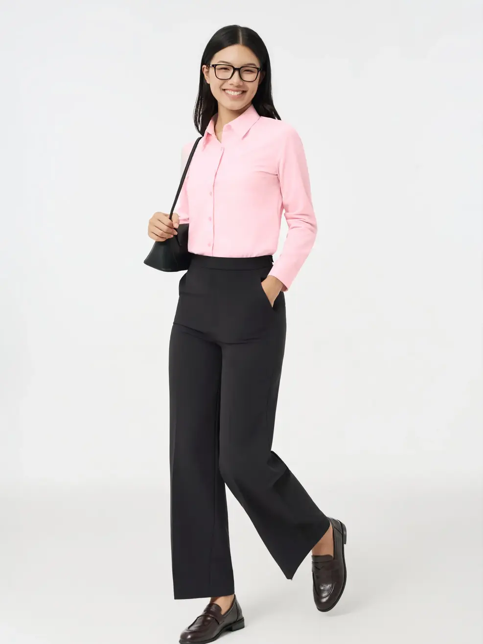 Áo Sơ-mi regular wrap knit essential - Hồng 154 - S
