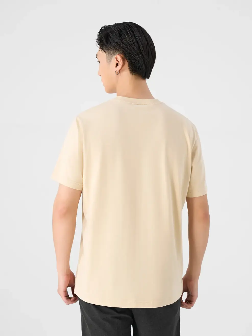 T-shirt Nam Regular Vịt Donald Vẽ Tay - Be - M