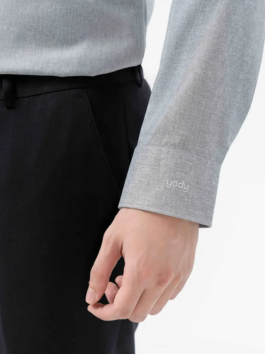 Sơ Mi Tay Dài Nam Cafe - Ghi Đậm - M