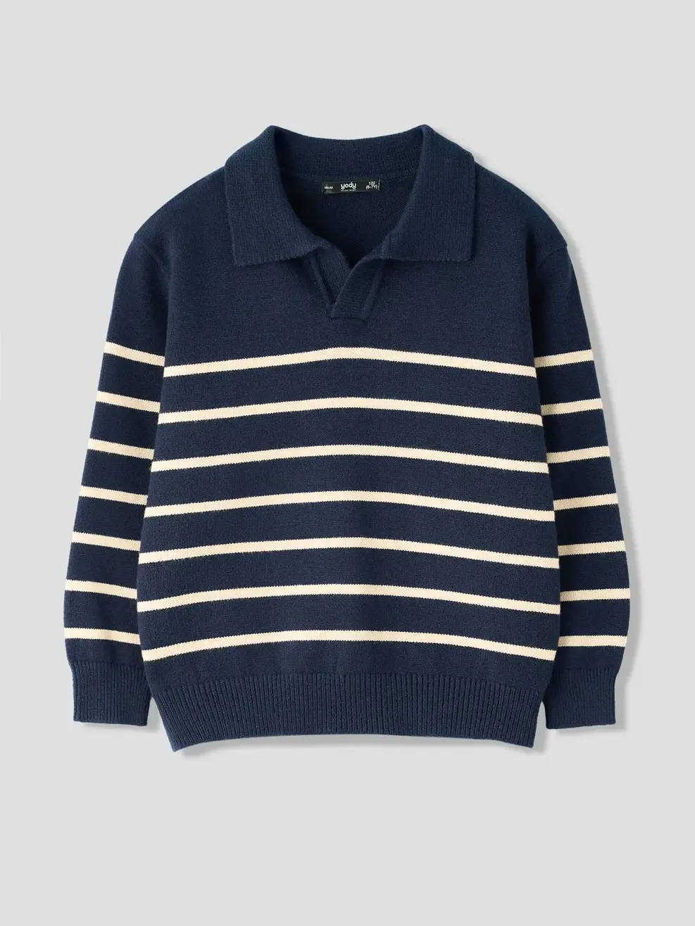 Áo Len Kẻ Ngang Cổ Polo - NAVY 018 - 122