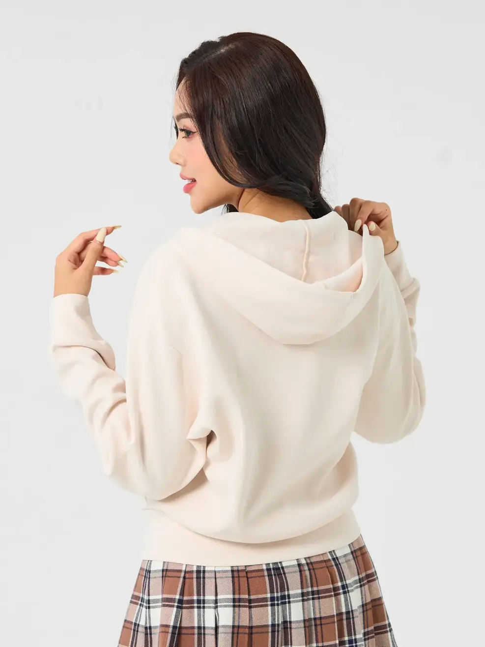 Áo Khoác Nỉ Thể Thao Nữ - Be - S