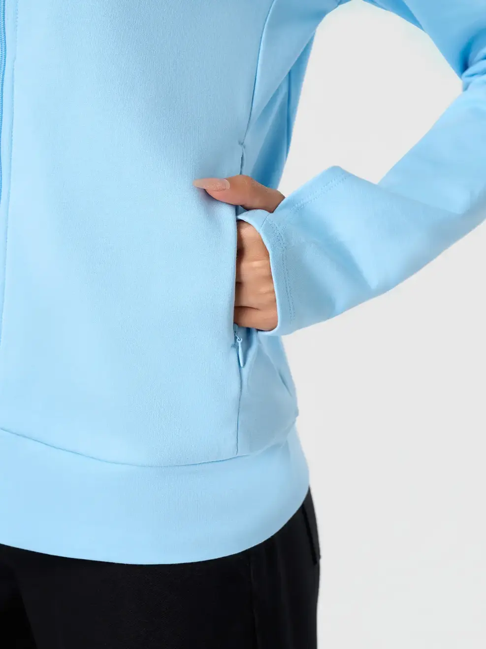 Áo Khoác Chống Nắng Nỉ Dày Dặn - Xanh Da Trời 240 - S