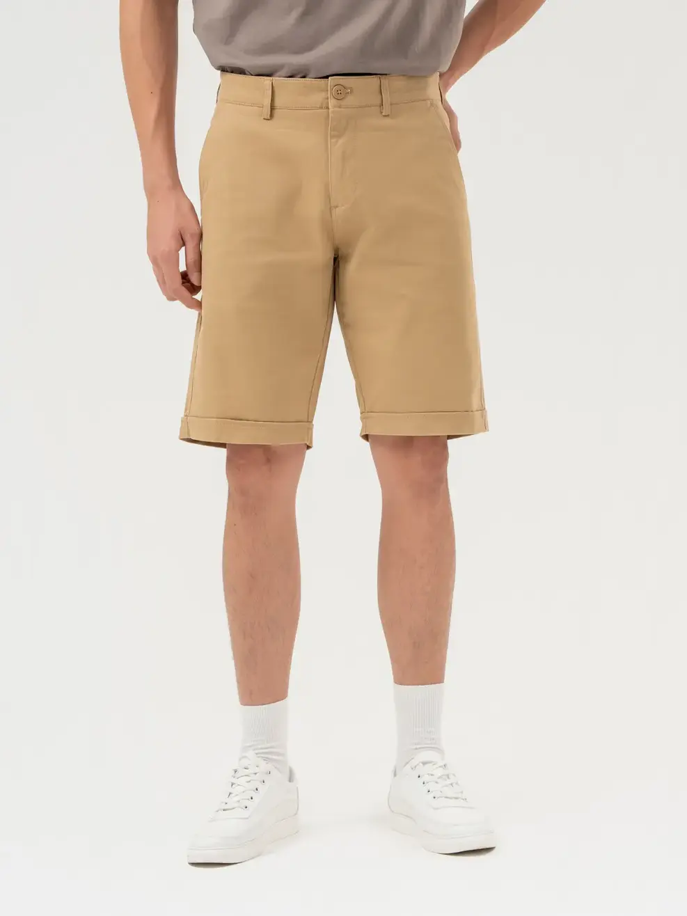 Quần Sooc Nam Gấu Lơ Vê - Vàng cát - 34