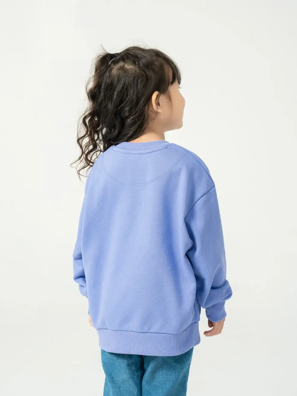 Áo nỉ trẻ em thêu trái tim - Tím - 2