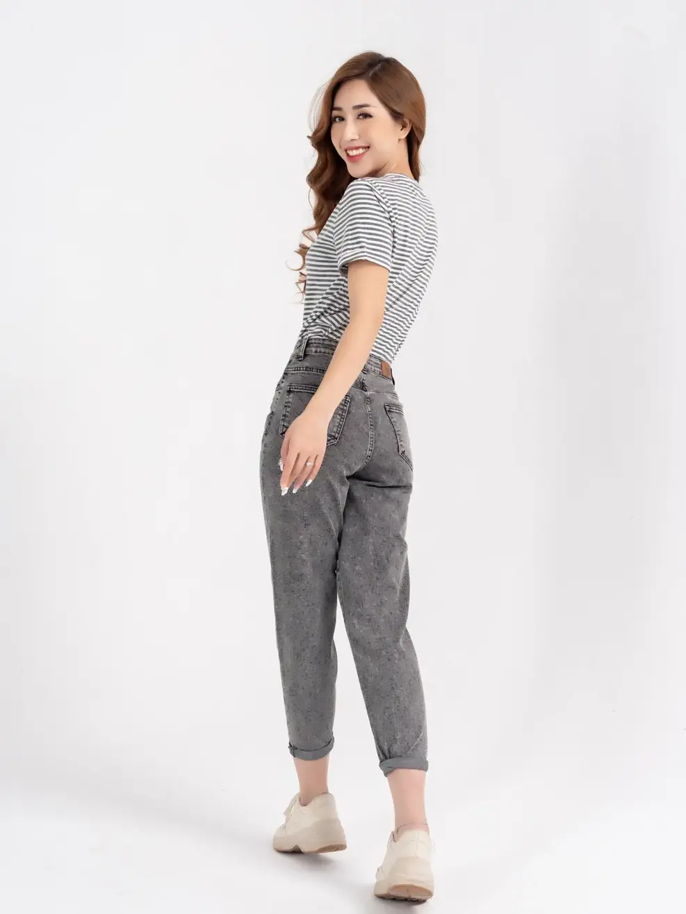 Quần jean baggy đen khói - Đen chì - 27