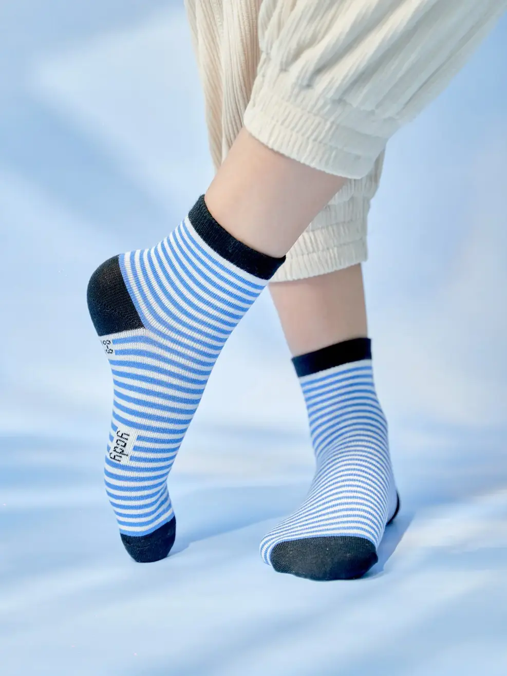 Tất Trẻ Em Phối Kẻ Nhỏ - Xanh da trời - 2-3