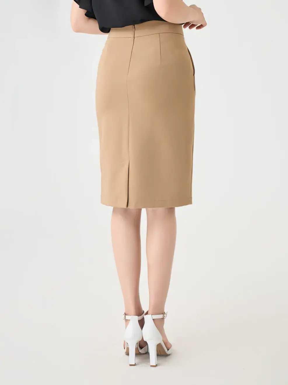 Chân Váy Nữ Dáng Ôm Túi Chéo - Nâu - S