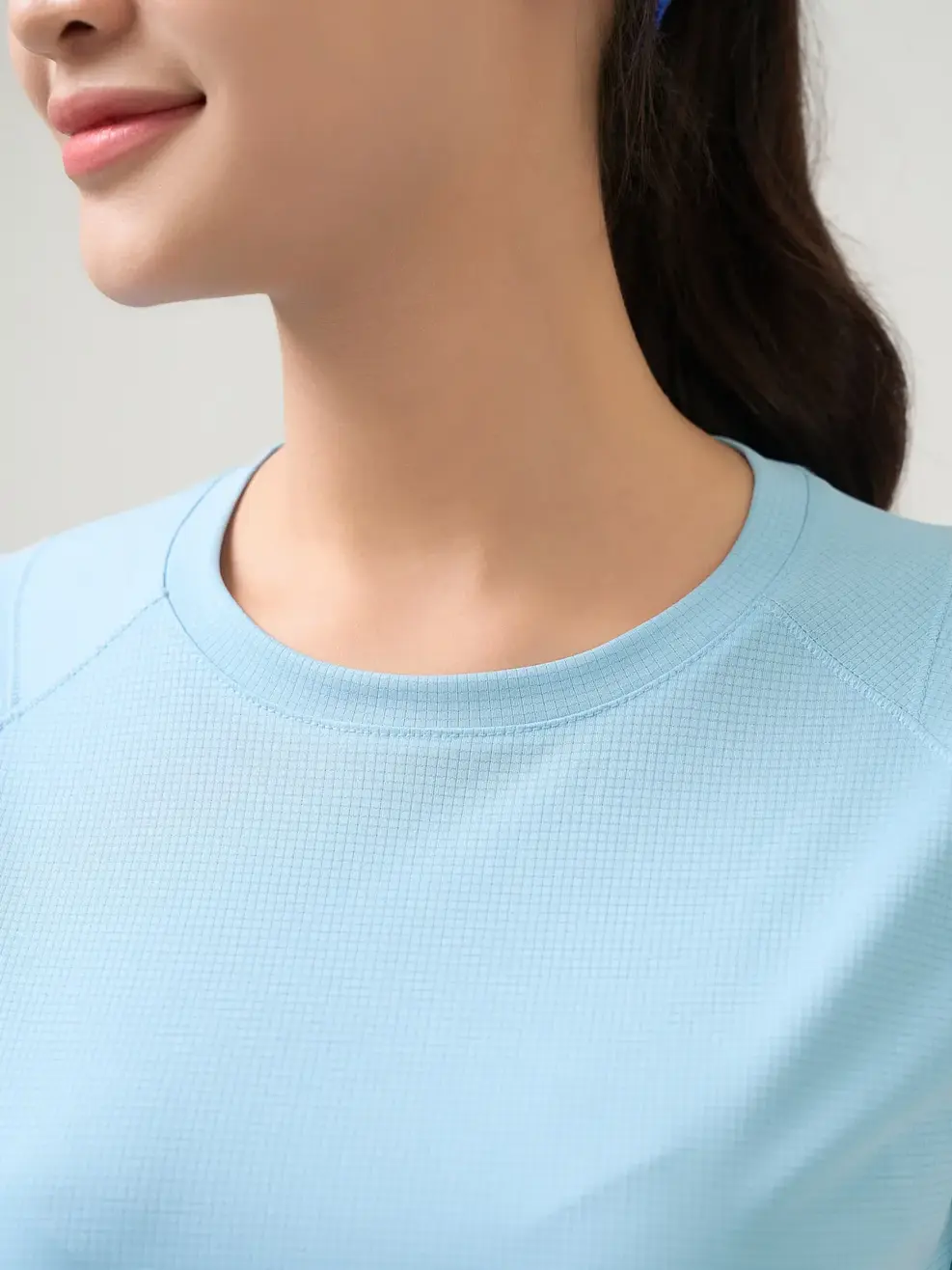 Áo Phông Thể Thao Siêu Nhẹ Đuôi Tôm - xanh trời 008 - S