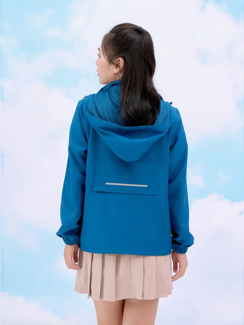 Áo khoác gió nữ trượt nước thông minh - Xanh than - S